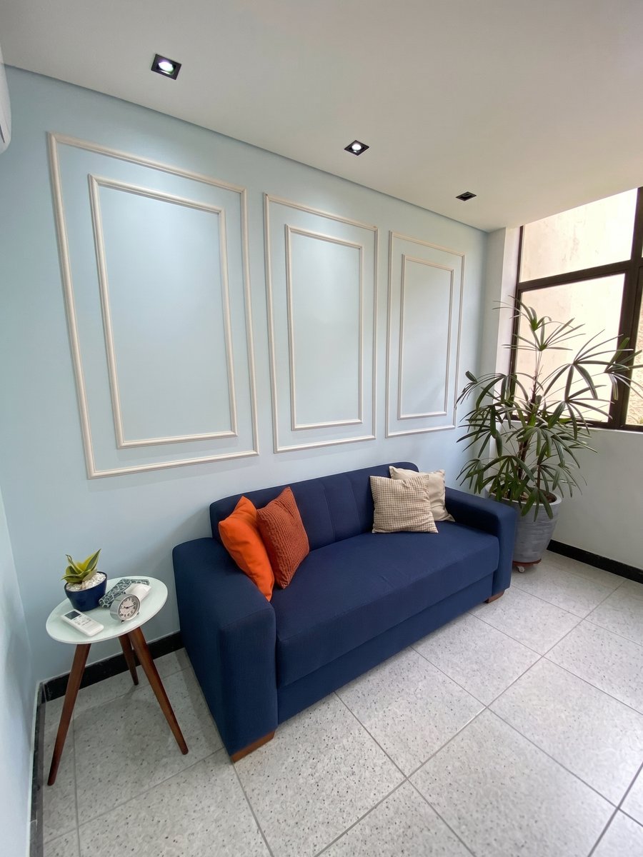 Sala de espera do consultório da Lucinéia Reggiani